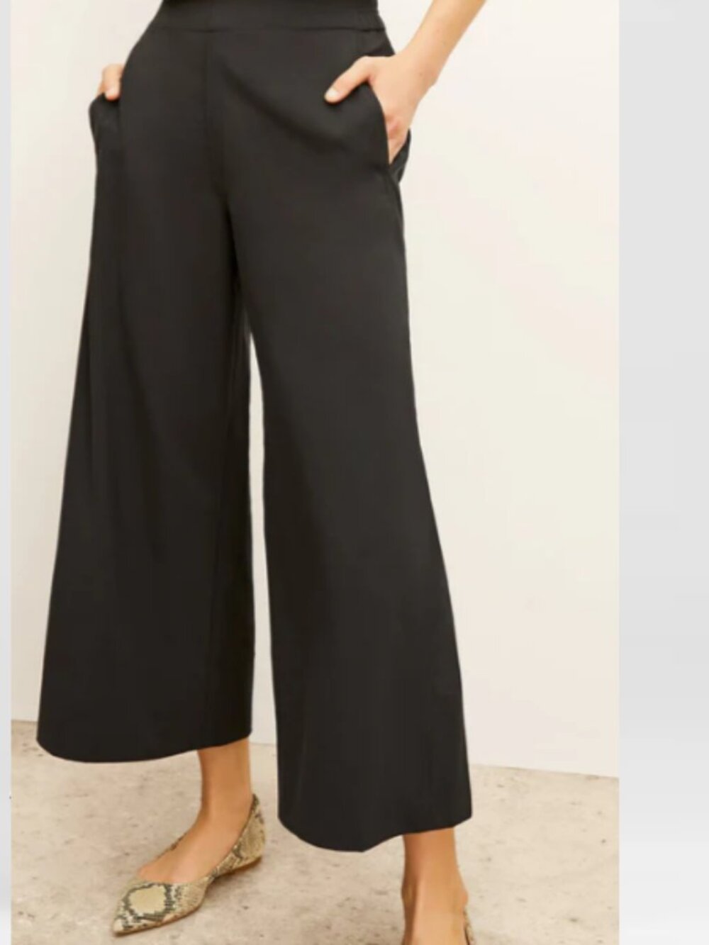 M.M. Lafleur The Elena Travel Culotte OrigamiTech Black M - Picture 1 of 12